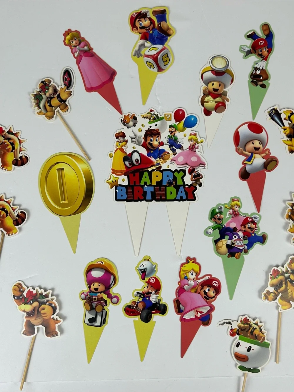 Super Mario Birthday Party Supplies Kit 133 Pc Plates Banner Balloons Favors NEW